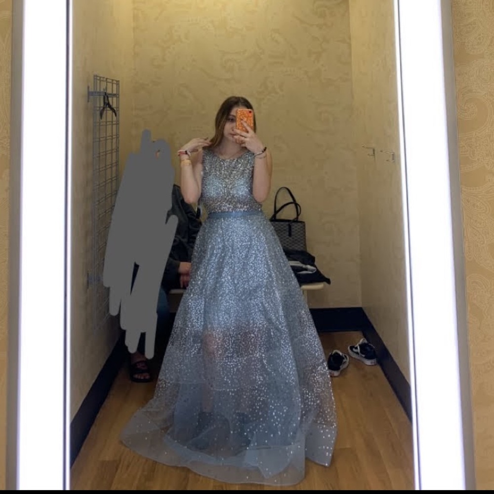 Blue prom dress… never worn! Size 2